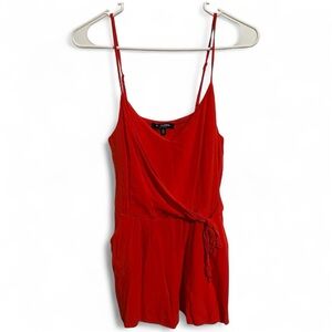 One Clothing / Red Wrap Romper